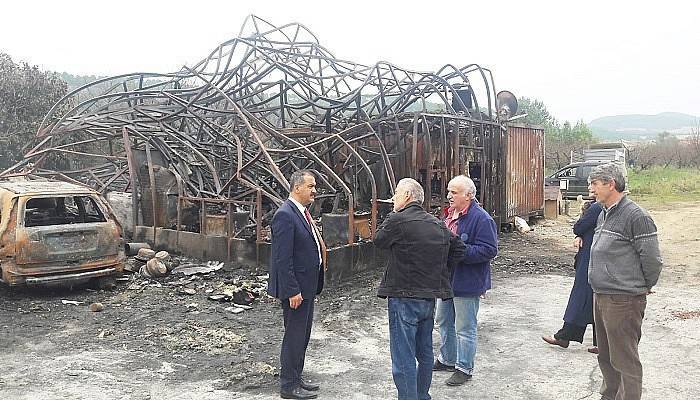 Kaymakam’dan Evi Yanan Er Ailesine Ziyaret