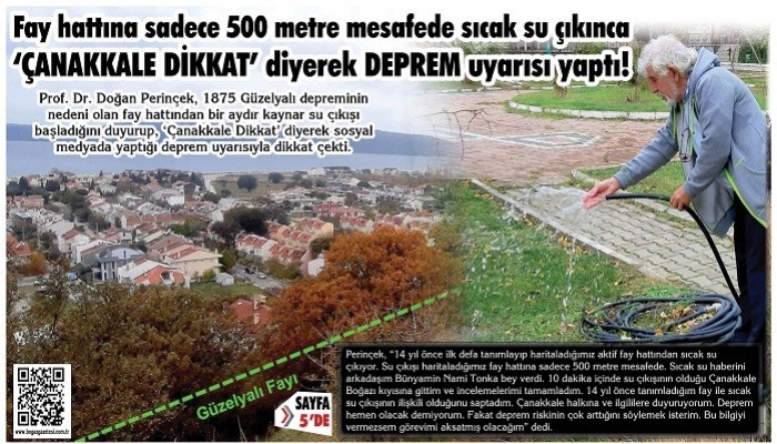 ‘Çanakkale Dikkat’ diyerek deprem uyarısı yaptı!