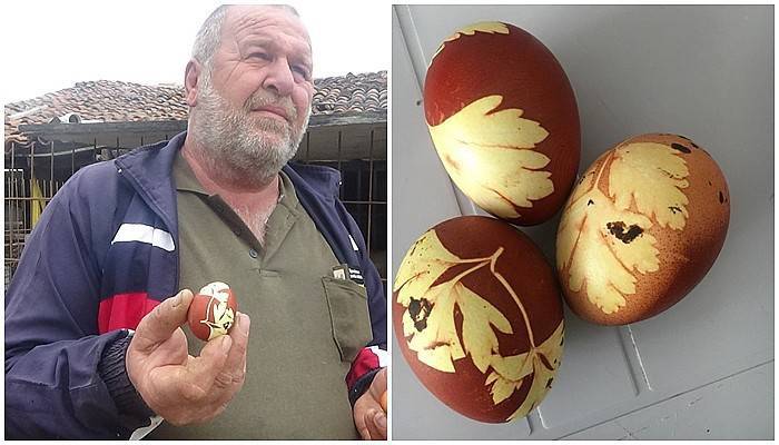 Maydanozla beslediği tavuk, maydanoz desenli yumurta yumurtladı (VİDEO)