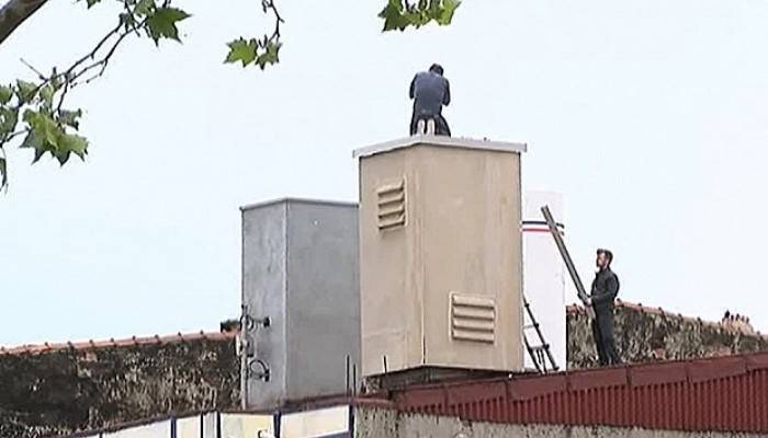  Beyoğlu'nda işçilerin ölümle dansı kamerada