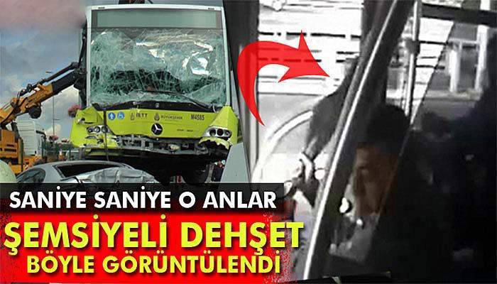 Metrobüsteki şemsiyeli saldırı kamerada