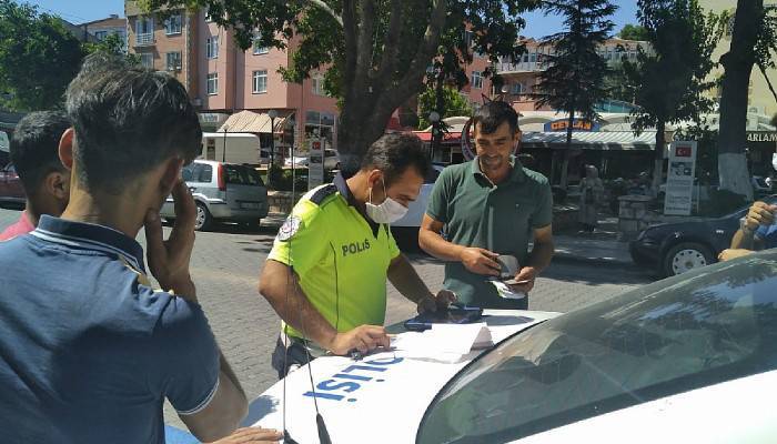 Çan'da trafik denetimleri