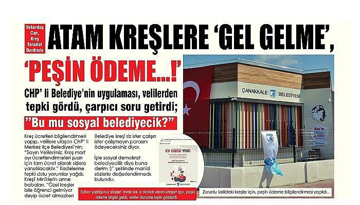 Vatandaş Can, Kreş Tahsilat Derdinde ATAM KREŞLERE ‘GEL GELME’, ‘PEŞİN ÖDEME…!’