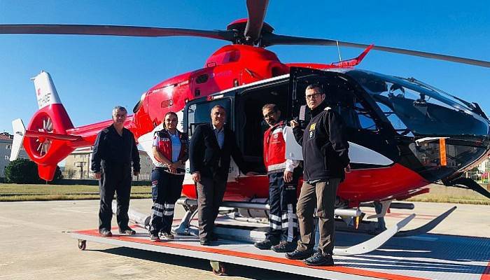 Helikopter ambulans Çanakkale'de hizmete başladı