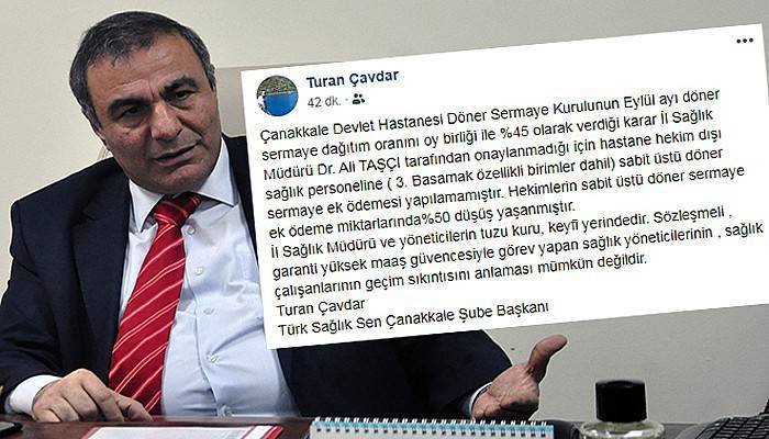 Sağlık Müdürü onaylamayınca döner sermaye ek ödemesi yapılamadı