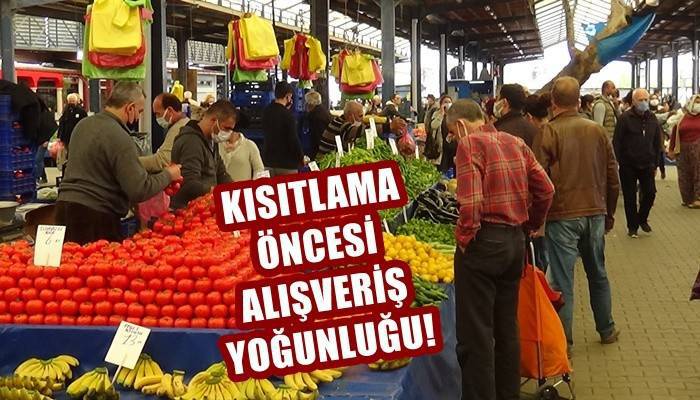 Vaka sayısında birinci Çanakkale'de, kısıtlama öncesi alışveriş yoğunluğu (VİDEO)