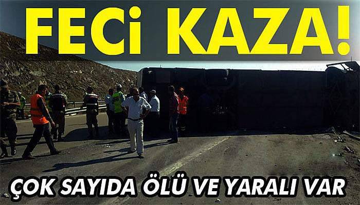Gaziantep'te yolcu otobüsü devrildi: 4 ölü, 31 yaralı