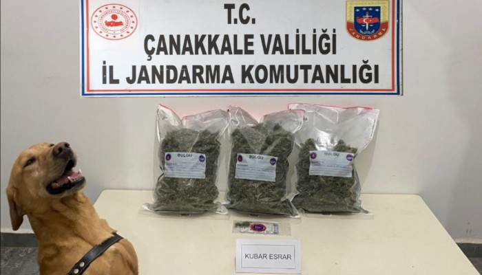 2500 gram esrar maddesi ele geçirildi