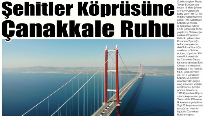 Şehitler Köprüsüne Çanakkale Ruhu (video)