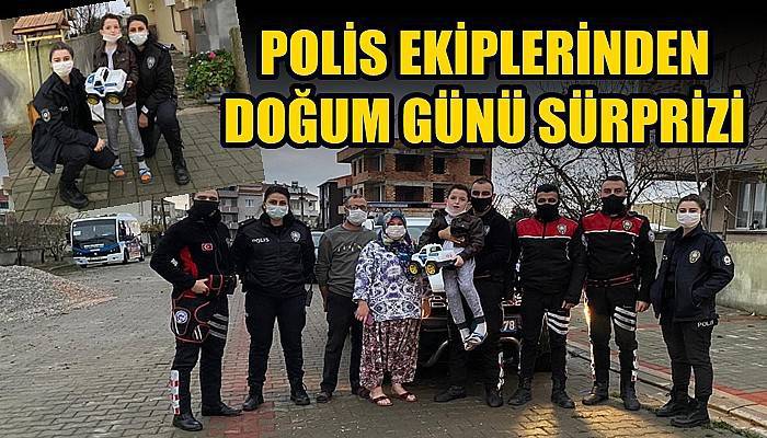 Polis ekiplerinden doğum günü sürprizi (VİDEO)