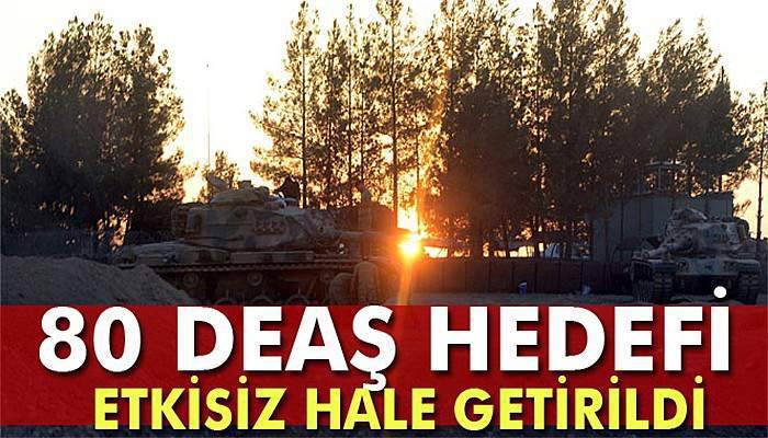 80 DEAŞ hedefi etkisiz hale getirildi, 4 muhalif yaralandı