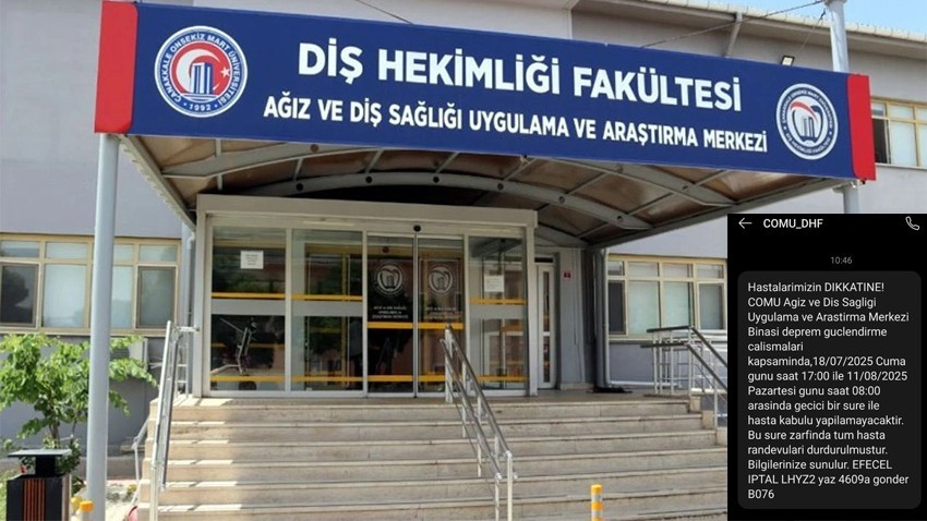 ÇOMÜ Diş Hastanesi Hizmete Ara Veriyor