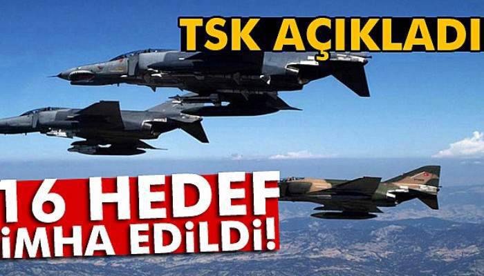 'El Bab bölgesinde DEAŞ terör örgütüne ait 16 hedef imha edildi'