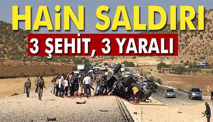 Mardin'de askeri aracın geçişinde patlama: 3 şehit, 3 yaralı