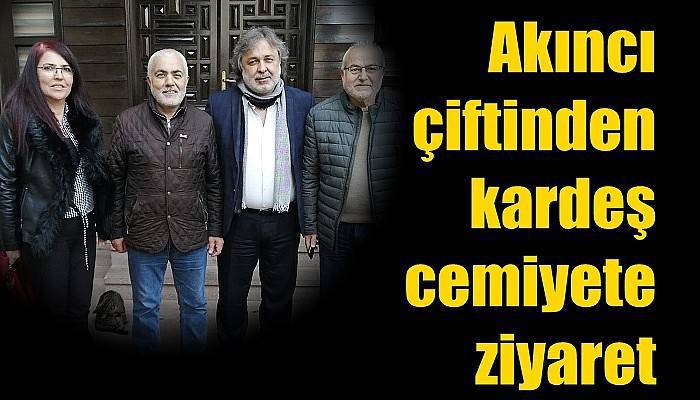 Akıncı çiftinden kardeş cemiyete ziyaret