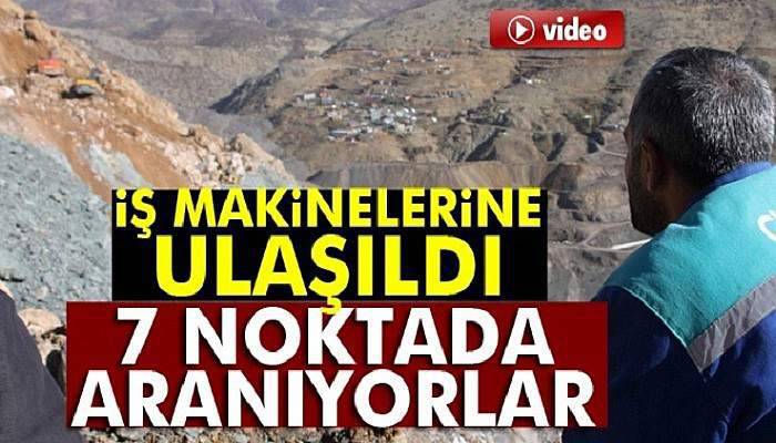 Toprağa gömülü iş makinelerine ulaşıldı