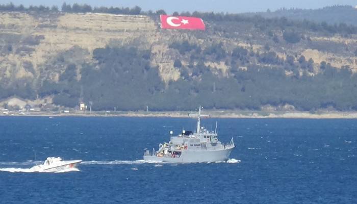 Çanakkale Boğazı’ndan Bulgar mayın avcı gemisi geçti