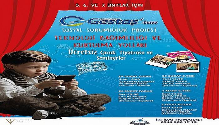 Gestaş'tan öğrencilere tiyatro, velilere seminer