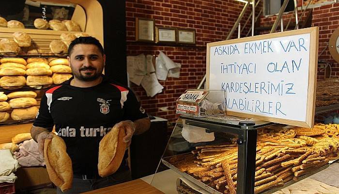 Çanakkaleli fırıncıdan 'askıda ekmek' uygulaması