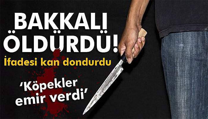 Bakkalı bıçakla öldürdü, 'Köpekler emir verdi' dedi