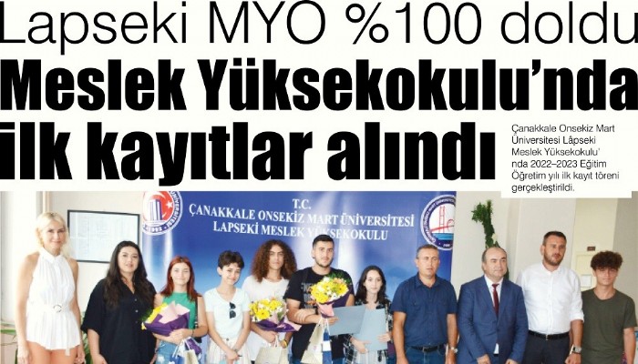 Meslek Yüksekokulu’nda ilk kayıtlar alındı