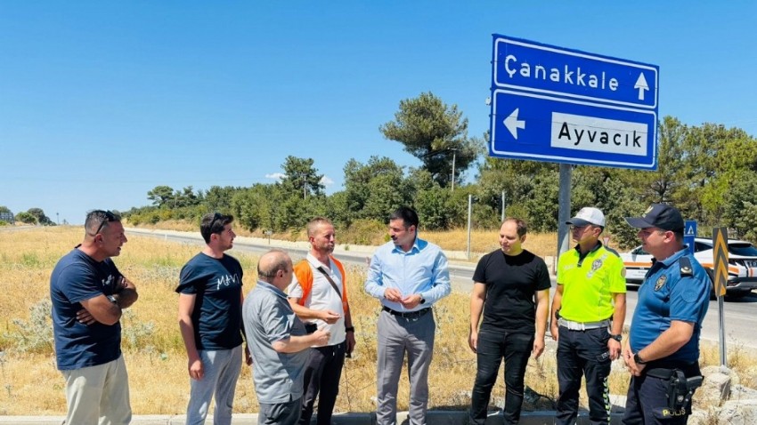 Assos Kavşağı’nda trafik güvenliği için yeni düzenlemeler başlıyor