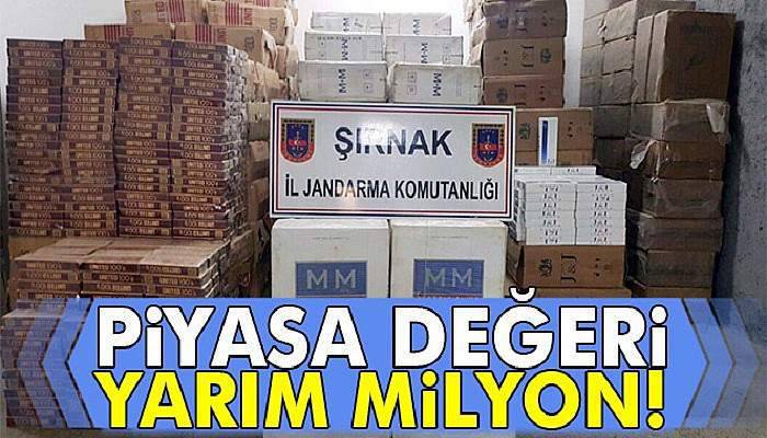 Şırnak’ta 130 bin paket kaçak sigara ele geçirildi
