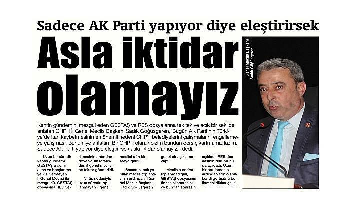 ''Sadece AK Parti yapıyor diye eleştirirsek Asla iktidar olamayız''