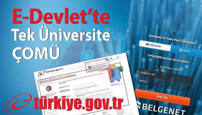 ÇOMÜ E-devlet Sisteminde