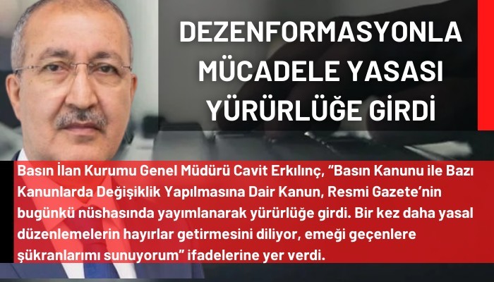 Dezenformasyonla mücadele yasası yürürlüğe girdi