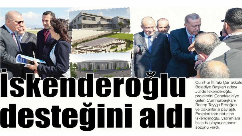 İskenderoğlu desteğini aldı