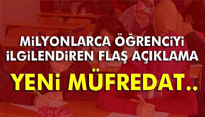 Milli Eğitim Bakanı yeni müfredatı açıkladı
