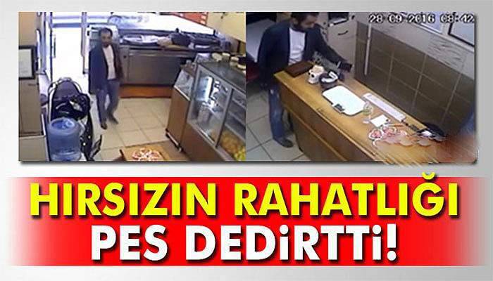 Hırsızın rahatlığı pes dedirtti