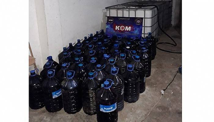 Çanakkale'de 4 bin 100 litre kaçak şarap ele geçirildi
