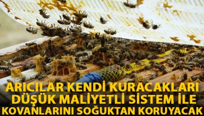 Arıcılar kendi kuracakları, düşük maliyetli sistem ile kovanlarını soğuktan koruyacak (VİDEO)