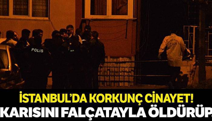 Tartıştığı eşini falçata ile öldürdü