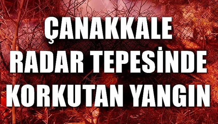 Çanakkale Radar Tepesinde korkutan yangın (VİDEO)