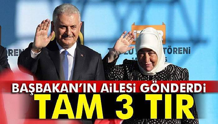 Başbakan Yıldırım'ın ailesinden İdlib'e yardım