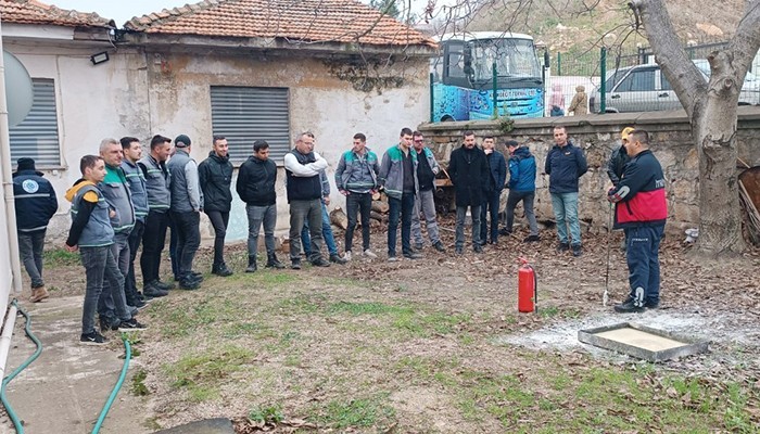 Biga İtfaiyesi’nden Yangın Eğitimi ve Tatbikatı