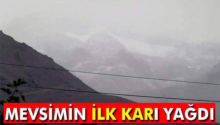 Munzur Dağları'na mevsimin ilk karı düştü