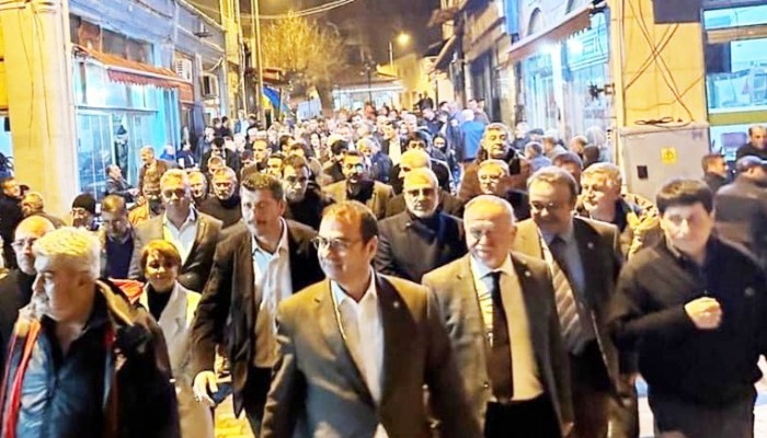 Lapseki’de Miting Gibi Karşılama