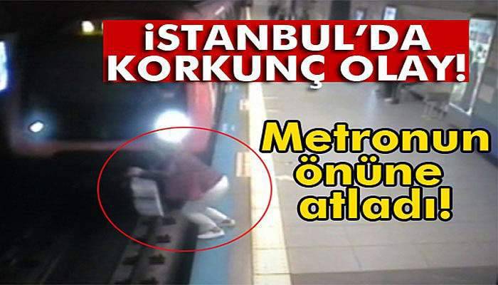 Metro istasyonundaki intihar saniye saniye kamerada
