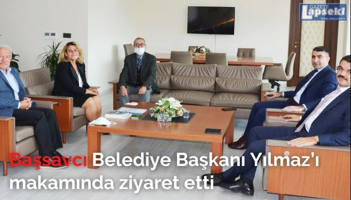 Başsavcı Belediye Başkanı Yılmaz’ı makamında ziyaret etti