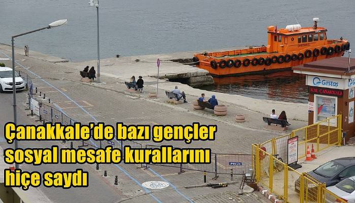 Çanakkale’de bazı gençler sosyal mesafe kurallarını hiçe saydı (VİDEO)