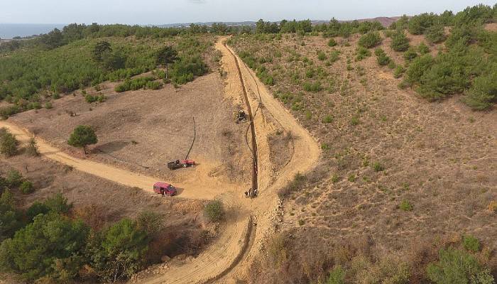 Çokal Barajı içme suyu isale hattında sona doğru