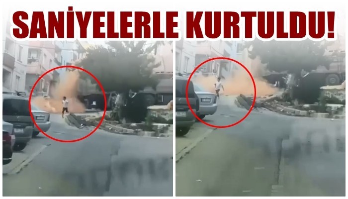 Küçük çocuk saniyelerle ölümden döndü (VİDEO)