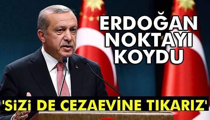 Erdoğan: 'Sizi de cezaevine tıkarız'