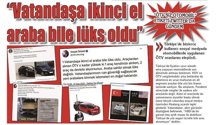 “Vatandaşa ikinci el araba bile lüks oldu”