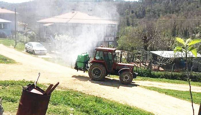 BİGA’DA KÖYLER DEZENFEKTE EDİLİYOR