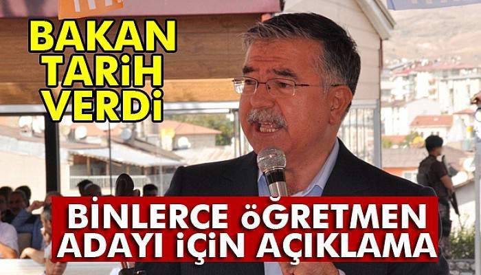 Bakan Yılmaz: '20 bin öğretmenimizi göreve başlatacağız'